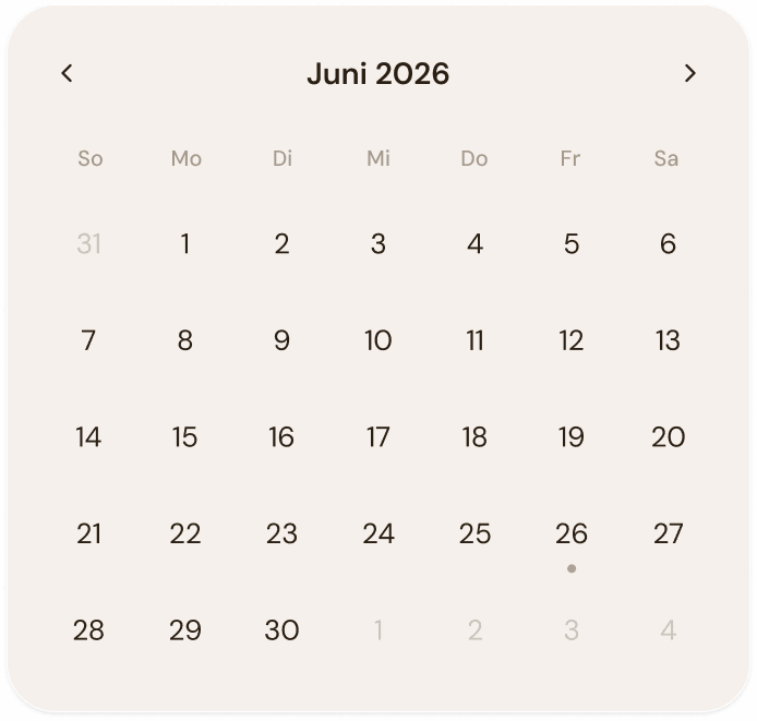 Pick a date – June 2026